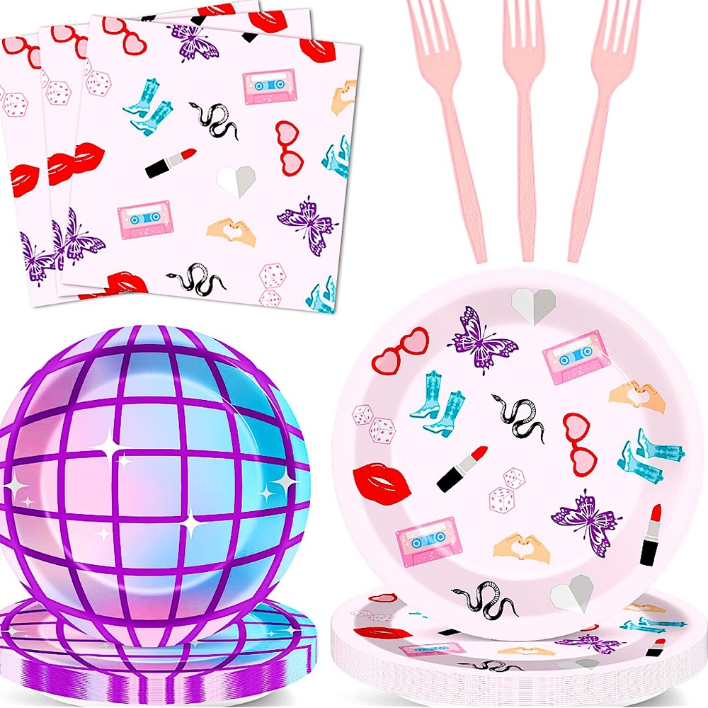 NWT 96Pcs Era's‎ Birthday Party Plates And Napkins